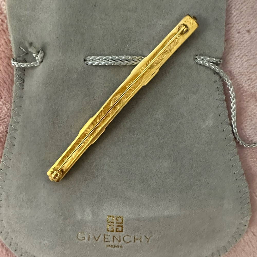Givenchy Gold Brooch with Purple Accents - Picture 2 of 2